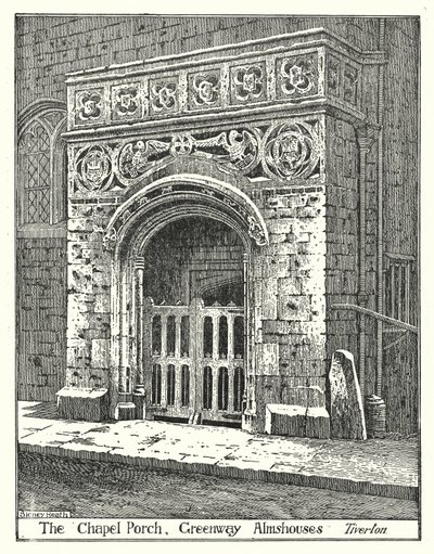 De Kapelportiek, Greenway Almshouses, Tiverton door Sidney Heath