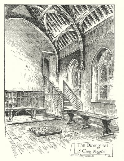 De Eetzaal, St Cross Hospital door Sidney Heath