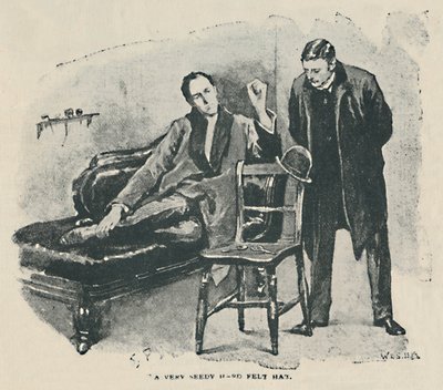 Een Zeer Versleten Harde Vilt Hoed, 1892 door Sidney Paget