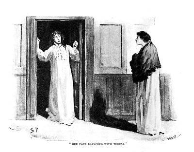 Haar gezicht verbleekt van angst, 1892 door Sidney Paget