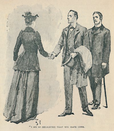 Ik ben zo blij dat je bent gekomen, 1892 door Sidney Paget