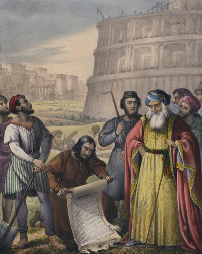 De bouw van de toren van Babel door Siegfried Detler Bendixen