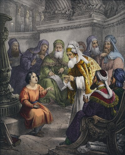 Christus met de dokters in de Tempel door Siegfried Detler Bendixen