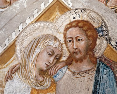 De Hemelvaart van de Maagd, detail door Sienese School