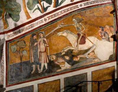 De triomf van de dood (detail) door Sienese School