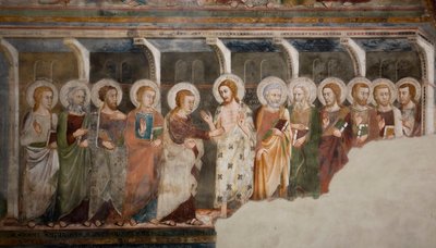 De ongeloof van de apostel Thomas door Sienese School