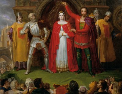 Huwelijk van koning Alfred de Grote van Engeland door Sigmund Ferdinand von Perger