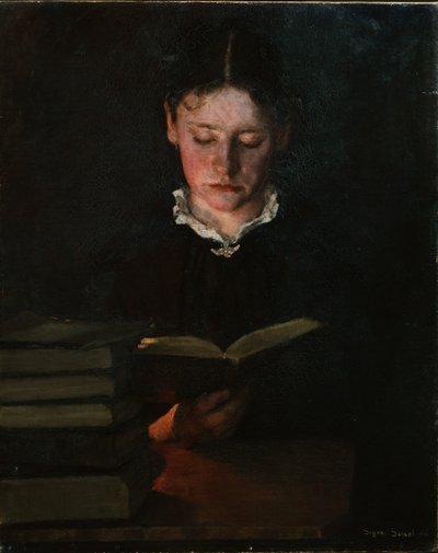 Lezende vrouw door Signe Scheel