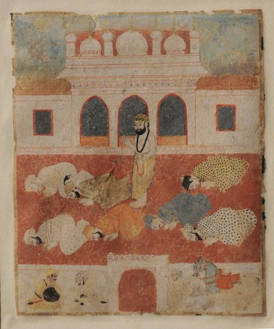 Guru Nanak Dev ji te midden van toegewijden door Sikh School