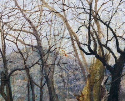Het Bezoek (detail) door Silvestro Lega
