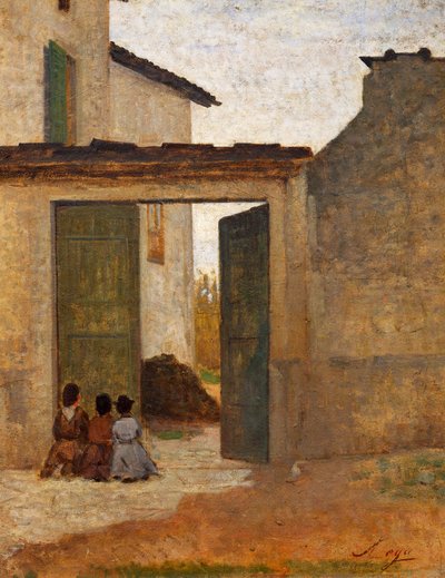 Viaticum, circa 1864 door Silvestro Lega