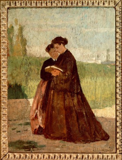 Wandelen in de tuin door Silvestro Lega