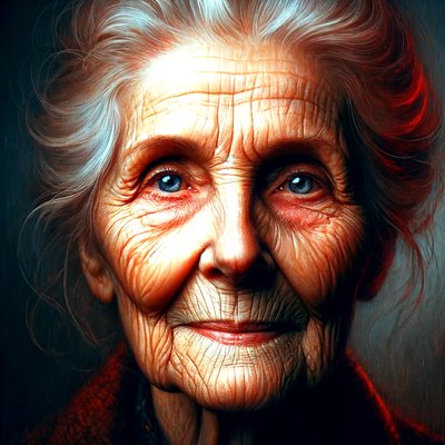 Dorothea-"KI-gevormde levensjaren: Portretten van tijdloosheid" door Silvia Martini