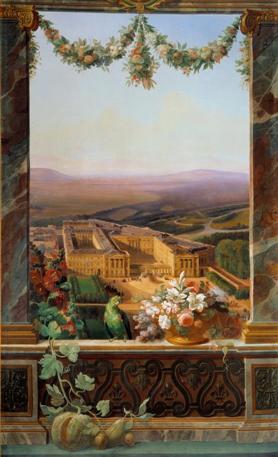Uitzicht op het kasteel van Compiègne door Simeon Fort