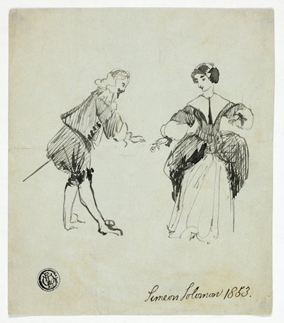 Ruiter en Dame door Simeon Solomon