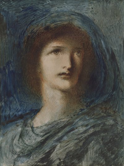 Hoofd van een jong meisje door Simeon Solomon