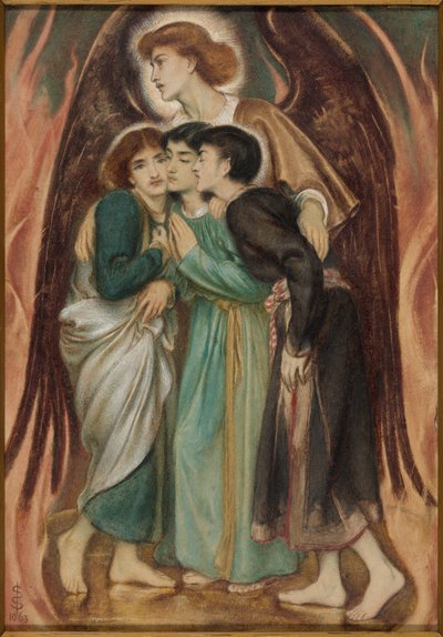 Sadrach, Mesach en Abednego in de vurige oven door Simeon Solomon