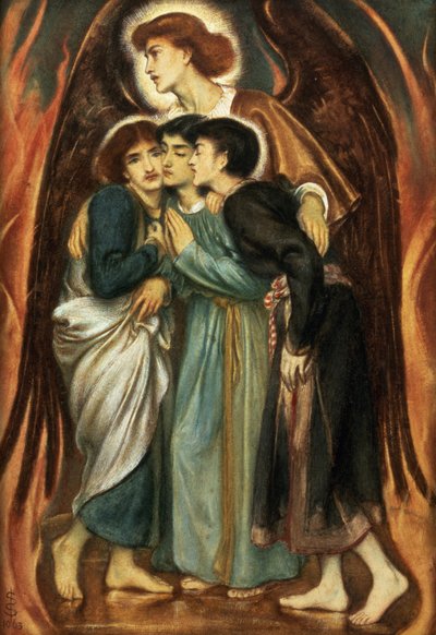Sadrach, Mesach en Abednego in de Brandende Oven door Simeon Solomon