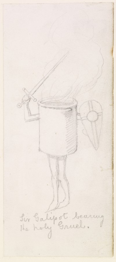 Sir Galipot met de heilige pap door Simeon Solomon
