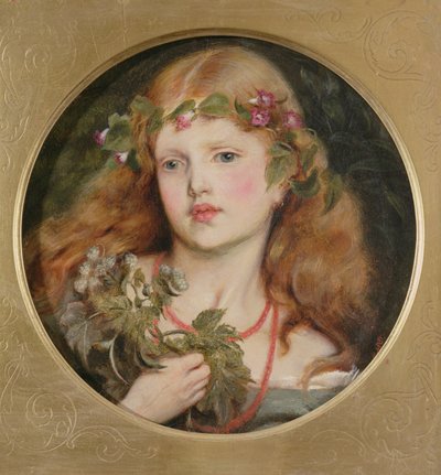 Studie van een meisjeshoofd, 1863 door Simeon Solomon