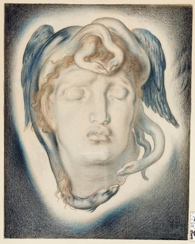 Het hoofd van Medusa, 1884 door Simeon Solomon