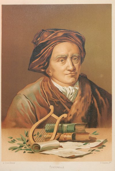 Portret van Bernard le Bovier de Fontenelle 1657-1757, 1879 door Simón Gómez