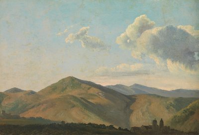 Bergachtig landschap bij Vicovaro door Simon Alexandre Clément Denis