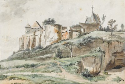 Vue du château de Keizersberg, Leuven, 1782 door Simon Alexandre Clément Denis
