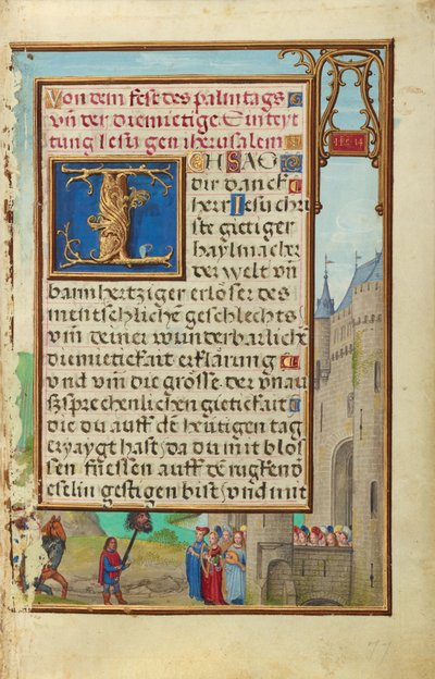 Grens met Davids terugkeer met het hoofd van Goliath door Simon Bening