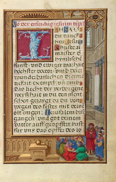 Rand met Samuel die Saul als koning voorstelt door Simon Bening