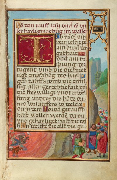 Rand met de doortocht door de Rode Zee door Simon Bening
