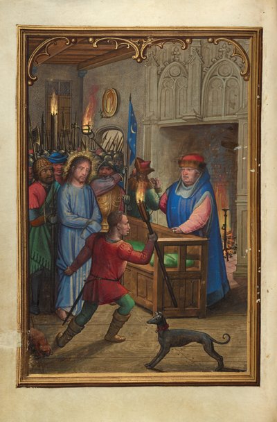 Christus voor Annas door Simon Bening