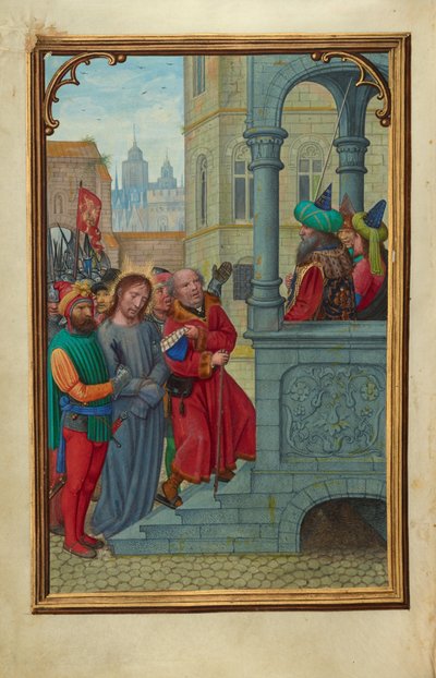 Christus voor Pilatus door Simon Bening