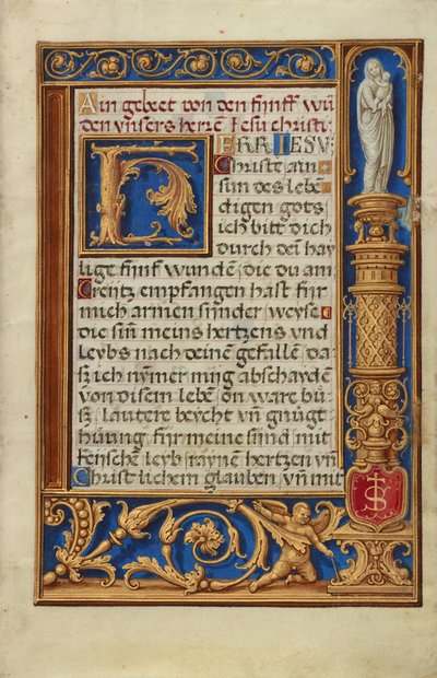 Versierde tekstpagina door Simon Bening