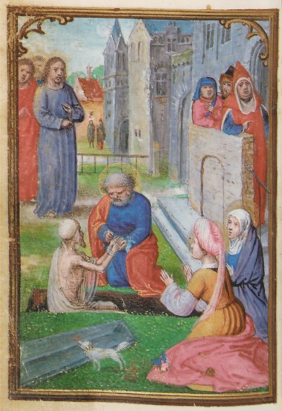 Folio uit een miniatuur Getijdenboek, gebruik van Rome, Brugge, 1530-35 door Simon Bening