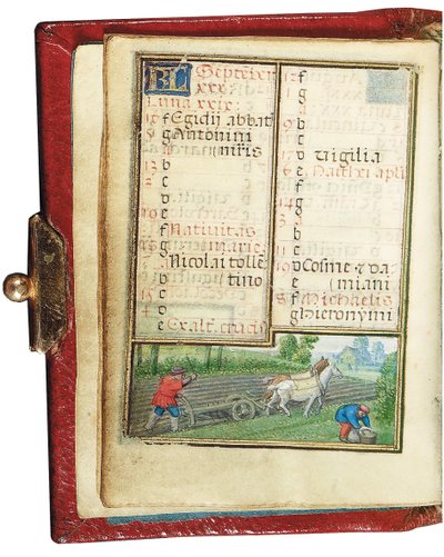 Folio uit een miniatuur Getijdenboek, gebruik van Rome, Brugge, 1530-35 door Simon Bening