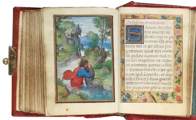 Folio uit een miniatuur Getijdenboek, gebruik van Rome, Brugge, 1530-35 door Simon Bening