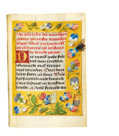 Pagina uit het Imhof Gebedenboek, 1511 door Simon Bening