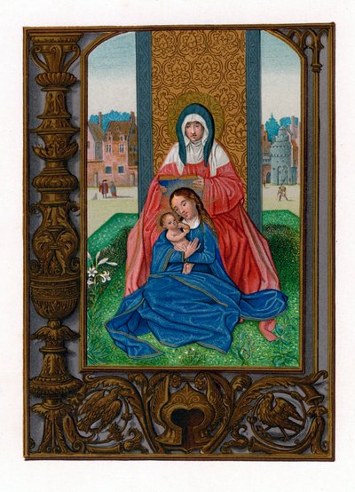 Sint-Anna met de Maagd en kind door Simon Bening
