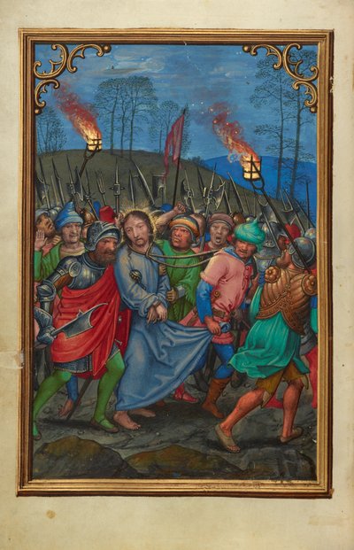 De arrestatie van Christus door Simon Bening