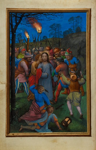 Het verraad van Christus door Simon Bening