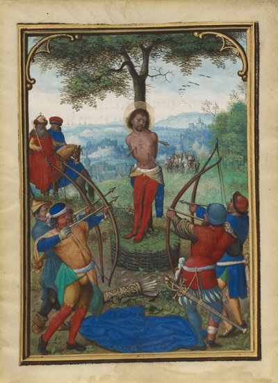 Het martelaarschap van de heilige Sebastiaan door Simon Bening