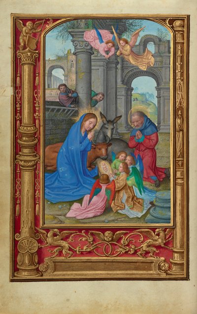 De Geboorte, ca. 1525-30 door Simon Bening