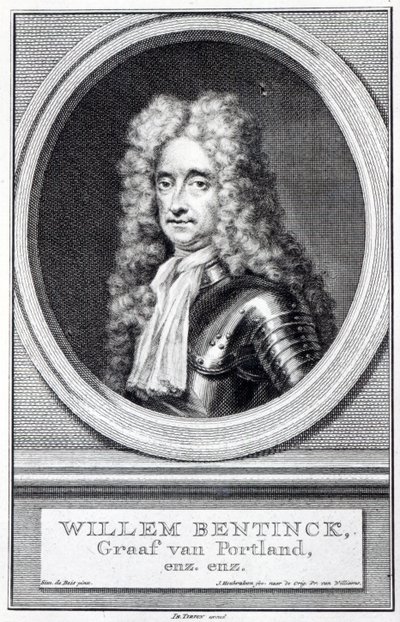 William Bentinck, 1e Graaf van Portland, gegraveerd door Jacobus Houbraken naar een origineel van Robert Williams door Simon Du Bois