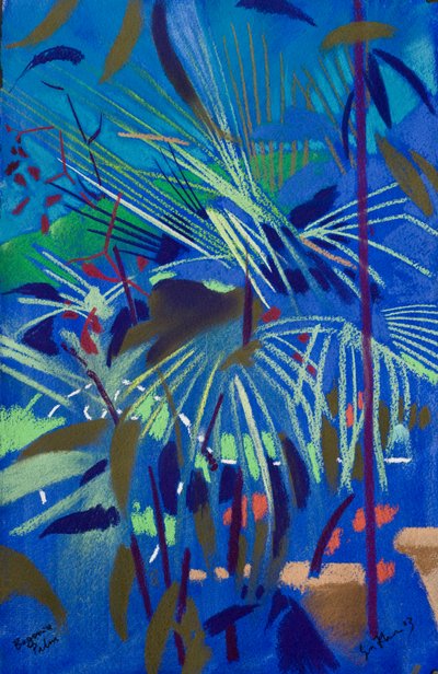 Begonia Palm (pastel op papier) door Simon Fletcher