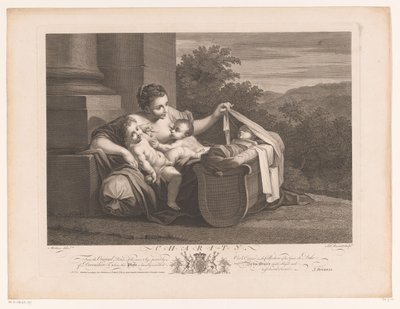 Caritas door Simon François Ravenet (le vieux)