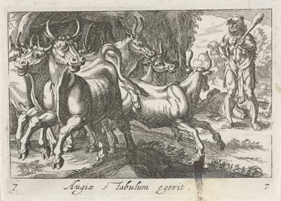 Hercules hoedt de kudde van Geryon Augiae stabulum egerit Herculische thema