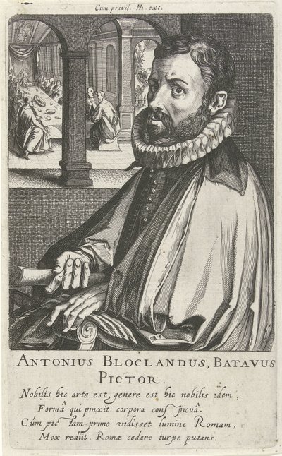 Portret van Anthonie Blocklandt door Simon Frisius