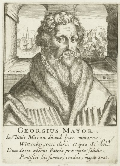 Portret van Georgius Mayr door Simon Frisius