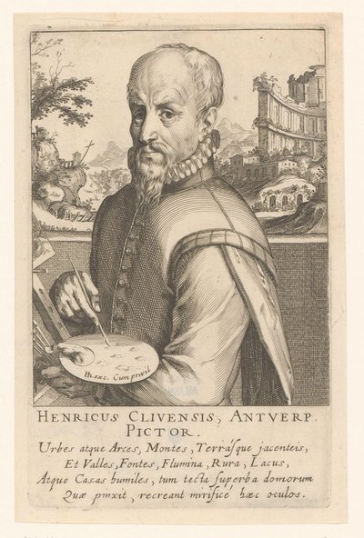 Portret van Hendrick van Cleef door Simon Frisius